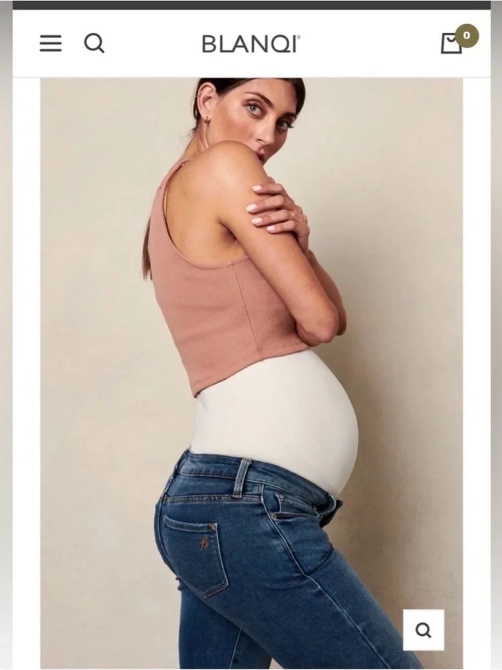 Blanqi Maternity Flare Cotton Blend Jeans Size 10